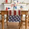 American Flag Stars and Stripes 4th of July Table Runner,Memorial Day Kitchen Dining Table Decoration for Home Party Decor 13x72 Inch